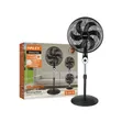 Haley 18" 3-in-1 Standing Fan - Black, 6 Blades - 3
