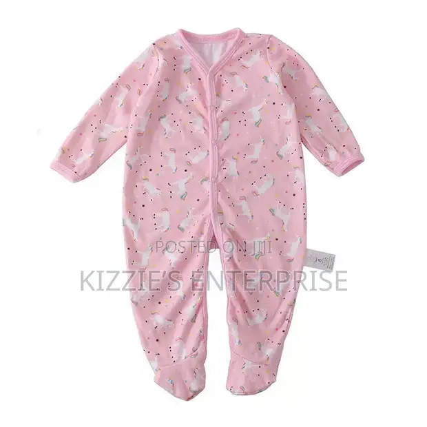 Baby Cotton Foot-Wrapped Jumpsuit - 1