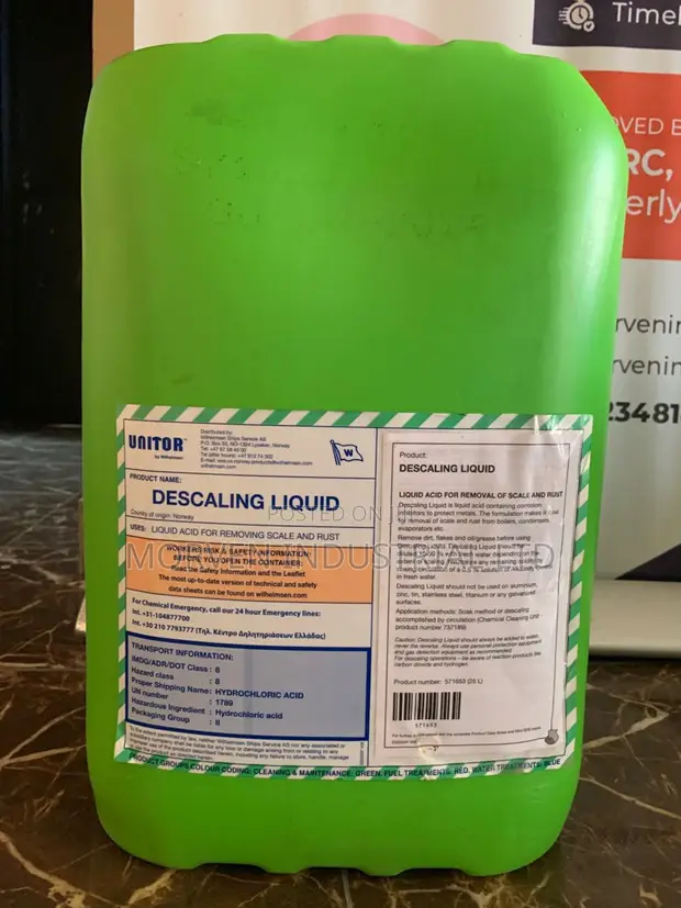 Unitor Descaling Liquid 25L - Scale & Rust Remover - 1