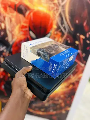 PS4 Slim with Games and 2 Controllers