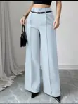 Blue Wide Leg Dress Pants - Brand New - 1