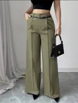 Blue Wide Leg Dress Pants - Brand New - 2