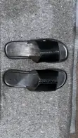 Black Strap Leather Sandals for Men - 1