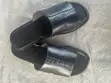 Black Strap Leather Sandals for Men - 2