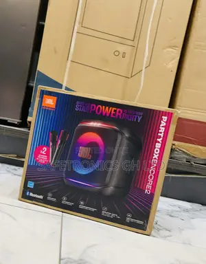 JBL PartyBox Encore Essential Portable Party Speaker with 2 Mics