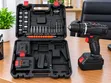 Cordless Electric Drill and Screwdriver Set with Case - 1