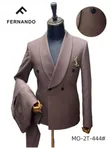Timeless Melano Double-Breasted Men's Suit in Coffee - 1