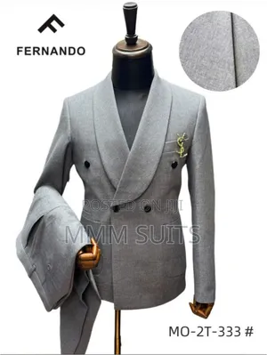Timeless Turkish Melano Men's Double-Breasted Suit in Gray