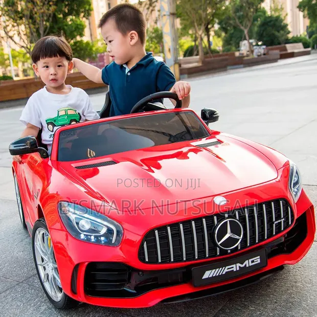 Red Mercedes-Benz AMG GTR Electric Ride-on Toy Car - 1