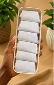 Mid-Calf Socks - White (6 Pairs) - 3