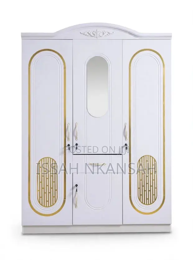 3-in-1 Freestanding Wood Wardrobe - 1