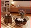 Brown Round Center Table - 2