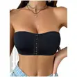 Soft Strapless Bra Wire-Free Front Button Seamless - 3