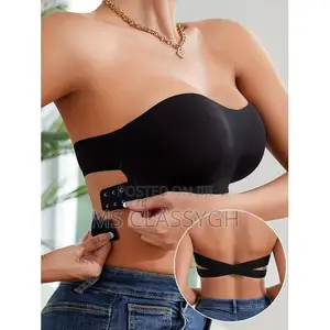Strapless Push Up Bra - Padded Seamless Silk Top