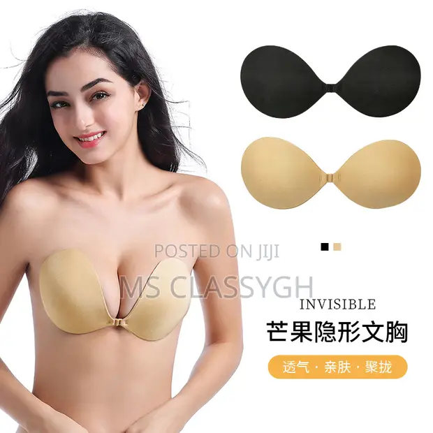 Strapless Adhesive Bra - Black, Cleavage Enhancing - 1