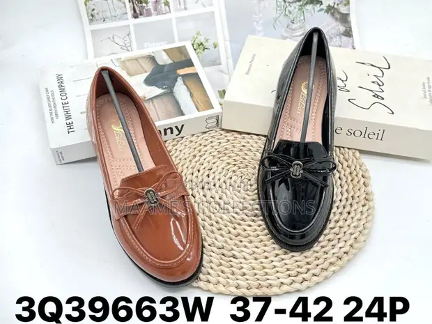Women's Patent Leather Office Loafers - 1