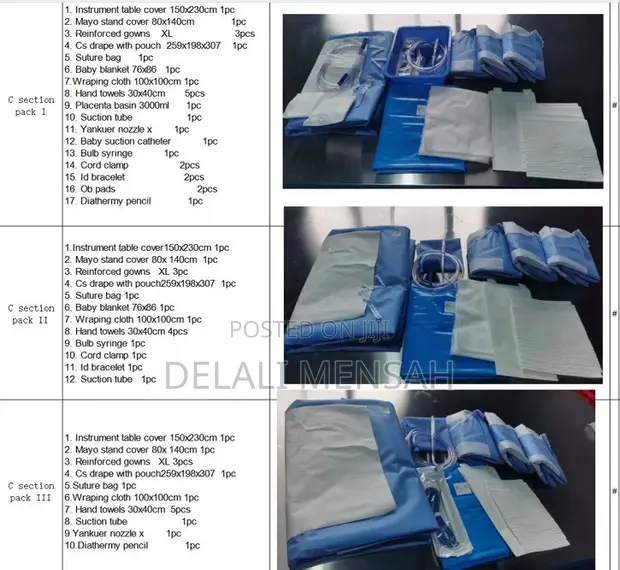 Brand New Caesarean Surgical Packs (C.S. Packs) - 1