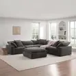 6-Piece Fabric Modular Sectional Sofa - Dark Gray - 2