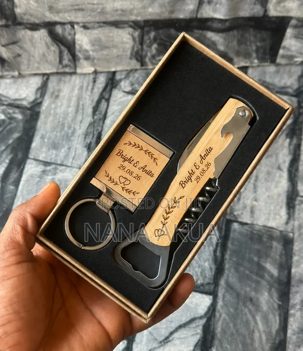 Customised Keyholder and Wine Opener Set - 1