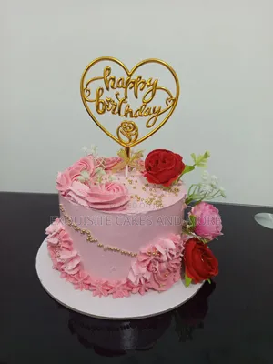 Pink Floral Red Velvet Cake (6-inch)