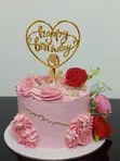 Pink Floral Red Velvet Cake (6-inch) - 2