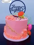 Pink Floral Red Velvet Cake (6-inch) - 3