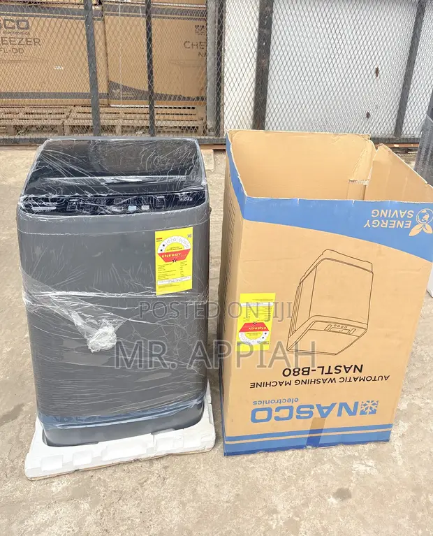 Brand New Nasco 8KG Fully Automatic Top Load Washing Machine (NASTL-B80) - 1