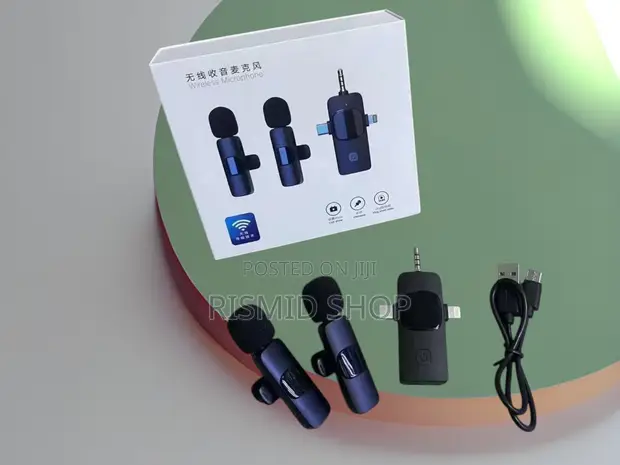 3-in-1 Rechargeable Wireless Lavalier Microphone - 1
