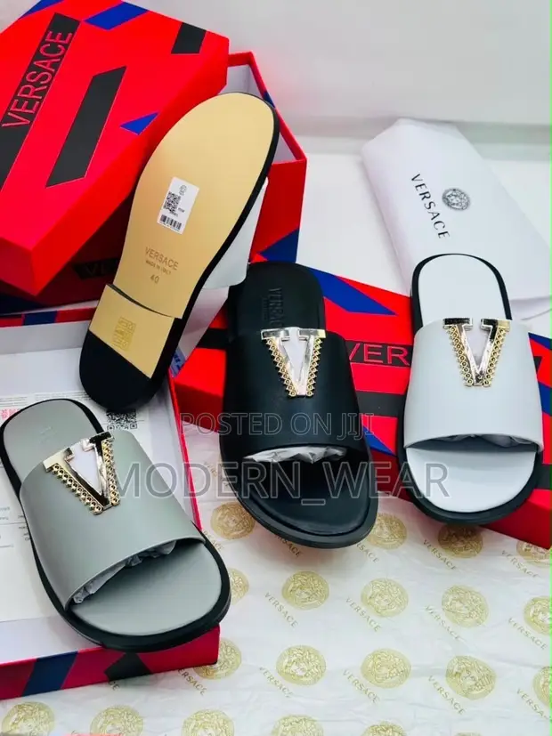 Executive Versace Flat Sole Slippers - 1