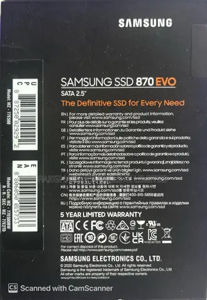 Samsung 500GB SATA SSD 870 EVO