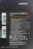 Samsung 500GB SATA SSD 870 EVO - 1