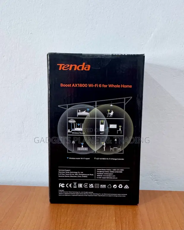 Tenda AX1800 Dual Band Wi-Fi 6 Range Extender / Repeater - A27 - 1