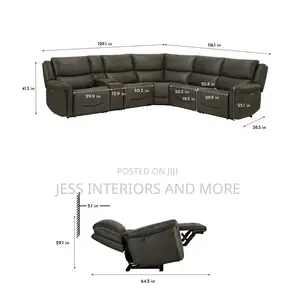 Fabric Power Reclining Sectional Sofa