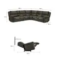 Fabric Power Reclining Sectional Sofa - 1