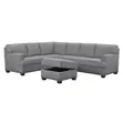Thomasville Fabric Sectional Sofa with Storage Ottoman - 1