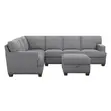 Thomasville Fabric Sectional Sofa with Storage Ottoman - 2