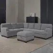Thomasville Fabric Sectional Sofa with Storage Ottoman - 4