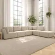 Henredon Murphy Fabric 6-Piece Sectional Sofa with Ottoman - 2