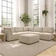 Henredon Murphy Fabric 6-Piece Sectional Sofa with Ottoman - 3