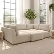 Henredon Murphy Fabric 6-Piece Sectional Sofa with Ottoman - 4
