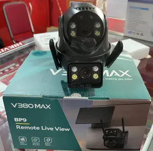 V380 Max Solar 4G SIM Camera with Dual Lens and Battery