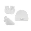 Newborn Hat, Mittens & Socks Set - 100% Cotton - 2