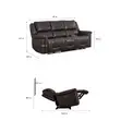 Alba Leather Power Reclining Sofa with Power Headrests - 1