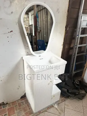 Brand New White PVC Cabinet Basin Set