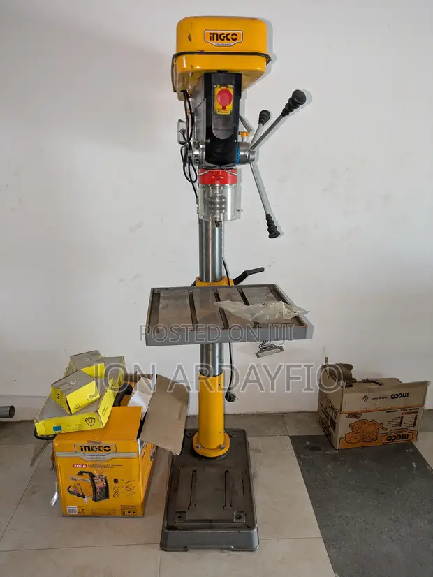Ingco Floor Drill Press & Air Compressor - 1