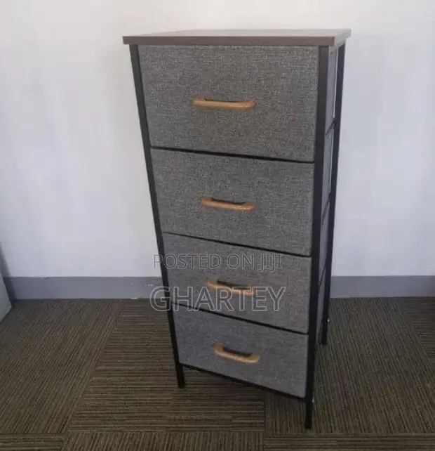 4-Drawer Fabric Storage Cabinet | Modern Slim Dresser Organizer - 1