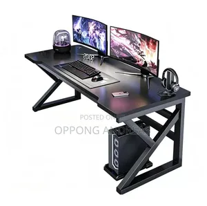Ergonomic Gaming Desk with Carbon Fiber Finish
