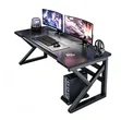 Ergonomic Gaming Desk with Carbon Fiber Finish - 1
