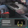 Ergonomic Gaming Desk with Carbon Fiber Finish - 4