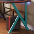 Ergonomic Gaming Desk with Carbon Fiber Finish - 5